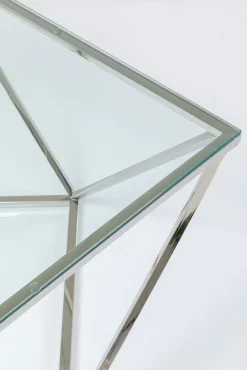 KARE DESIGN Couchtisch CRISTALLO 45 x 80 cm Edelstahl/Glas weiß