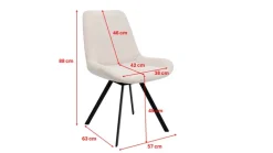 KARE DESIGN Drehstuhl BARON creme