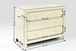 KARE DESIGN Kommode LUXURY 91 x 74 cm champangerbeige