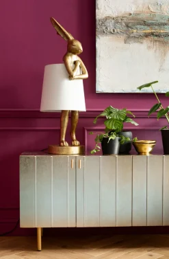 KARE DESIGN Retrofit Tischlampe ANIMAL RABBIT 88 cm goldfarbig