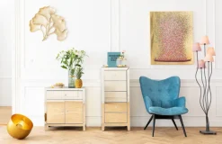 KARE DESIGN Retrofit Tischlampe APOLLON 35 cm goldfarbig