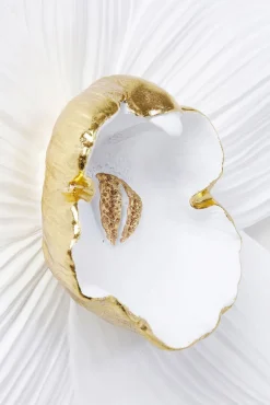 KARE DESIGN Wanddeko ORCHID 51 cm weiß /goldfarbig