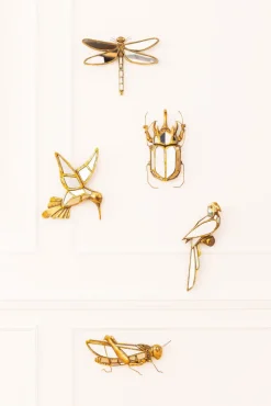 KARE DESIGN Wandschmuck HUMMINGBIRD 37 x 40,5 cm goldfarbig