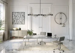 KARE DESIGN Wanduhr CLIP 60 cm silberfarbig