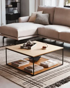 Kave Home Couchtisch YOANA 80 x 80 cm Eiche braun