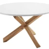 Kave Home Esstisch rund LOTUS 120 cm Buche NB /weiß NB