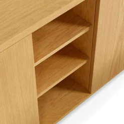 Kave Home Sideboard ABILEN 180 x 75 cm Eiche braun