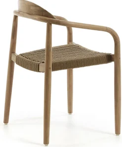 Kave Home Stapelstuhl Garten NINA 4er Set braun