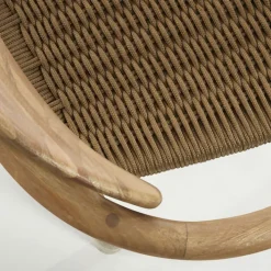 Kave Home Stapelstuhl Garten NINA 4er Set braun