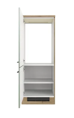 Küche Geräteumbauschrank Fiona 60 cm Eiche / grün