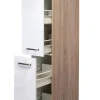 Küchen Apothekerschrank LUKE Eiche/ weiß