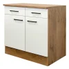Küchen Unterschrank AVILA V Eiche /weiß matt