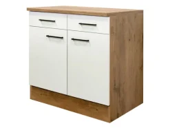 Küchen Unterschrank AVILA V Eiche /weiß matt