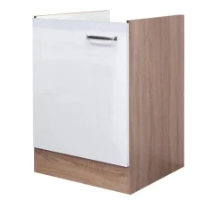 Küchen Unterschrank LUKE 50 cm Eiche/ weiß