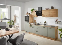 Küchenblock FIONA Schilfgrün / Artisan Eiche 280 cm