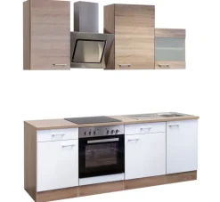 Küchenblock JACK Weiß/Eiche Sonoma ca. 220 x 60cm