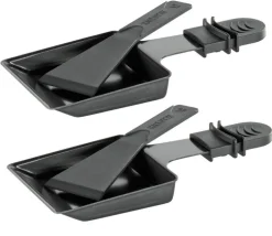 KÜCHENPROFI Raclettepfännchen 2er Set mit Schaber Metall schwarz