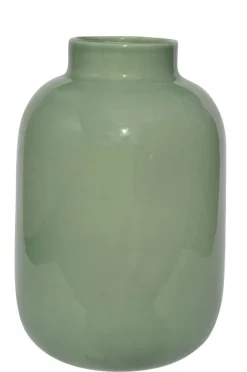 Keramik Vase 18 cm salbei