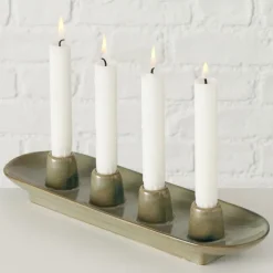 Kerzenständer PERUYA 34 cm grün