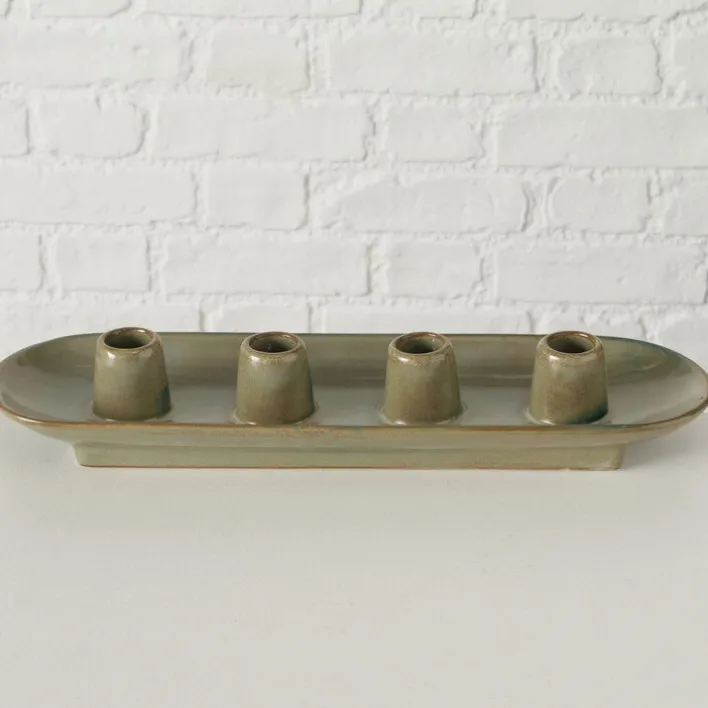 Kerzenständer PERUYA 34 cm grün