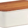 Kesper Brotbox mit Schneidebrett weiß/Bambus