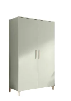 Kinder-Drehtürenschrank PRIZZI 100 x 200 cm pastellgrün/ braun