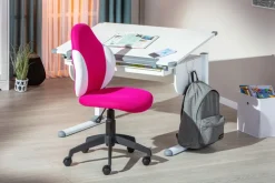 Kinderstuhl JEREMY himbeerfarbig/weiß 52 x 92-102 x 56 cm