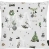 Kissenhülle CHRISTMAS ALL OVER 40x40cm weiß-schwarz