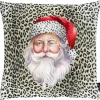 Kissenhülle SANTA AUF LEO 46x46cm braun