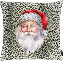 Kissenhülle SANTA AUF LEO 46x46cm braun