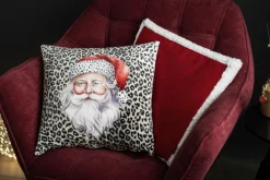 Kissenhülle SANTA AUF LEO 46x46cm braun