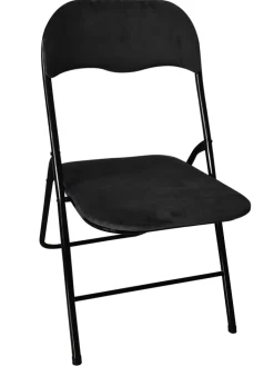 Klappstuhl KLAUS 44 x 78 cm Samt grau/schwarz