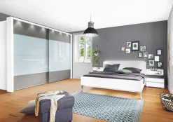 Kleiderschrank CASSANO weiß/ kieselgrau