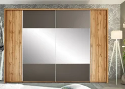 Kleiderschrank FOREST 312 x 225 cm braun / grau