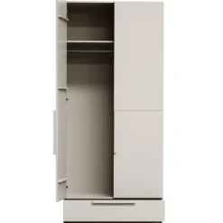 Kleiderschrank PURE 95 x 215 cm Kiefernholz/Farbton Staub