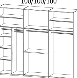 Kleiderschrank PURISMA Graphitgrau/ Glas Graphitgrau