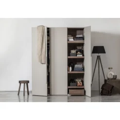 Kleiderschrank RENS 165 x 210 cm Kieselgrau