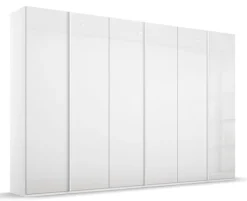 Kleiderschrank SKAT Kristallweiß/ Glas Kristallweiß