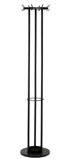 Kleiderständer 37 x 175 x 37 cm Edelstahl schwarz matt