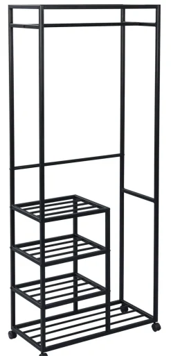 Kleiderständer ANDORRA 75 x 183 cm schwarz