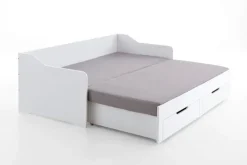 Kojenfunktionsbett 90 -180 x 200 cm weiß