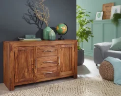 Kommode 118 x 70 cm braun