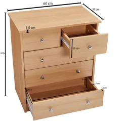 Kommode 60 x 70 cm Buche