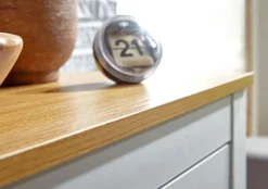 Kommode 79 x 81 cm mit Schubkästen weiß/ braun