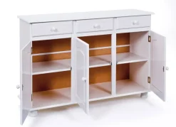 Kommode ALEXANDER 130x87x43 cm Massivholz weiß