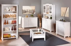 Kommode ALEXANDER 130x87x43 cm Massivholz weiß