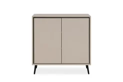 Kommode ARONA 90 x 90 cm sandfarben/schwarz