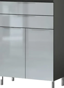 Kommode CORUS Graphit/ silbergrau