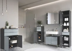 Kommode CORUS Graphit/ silbergrau