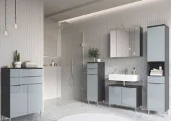 Kommode CORUS Graphit/ silbergrau